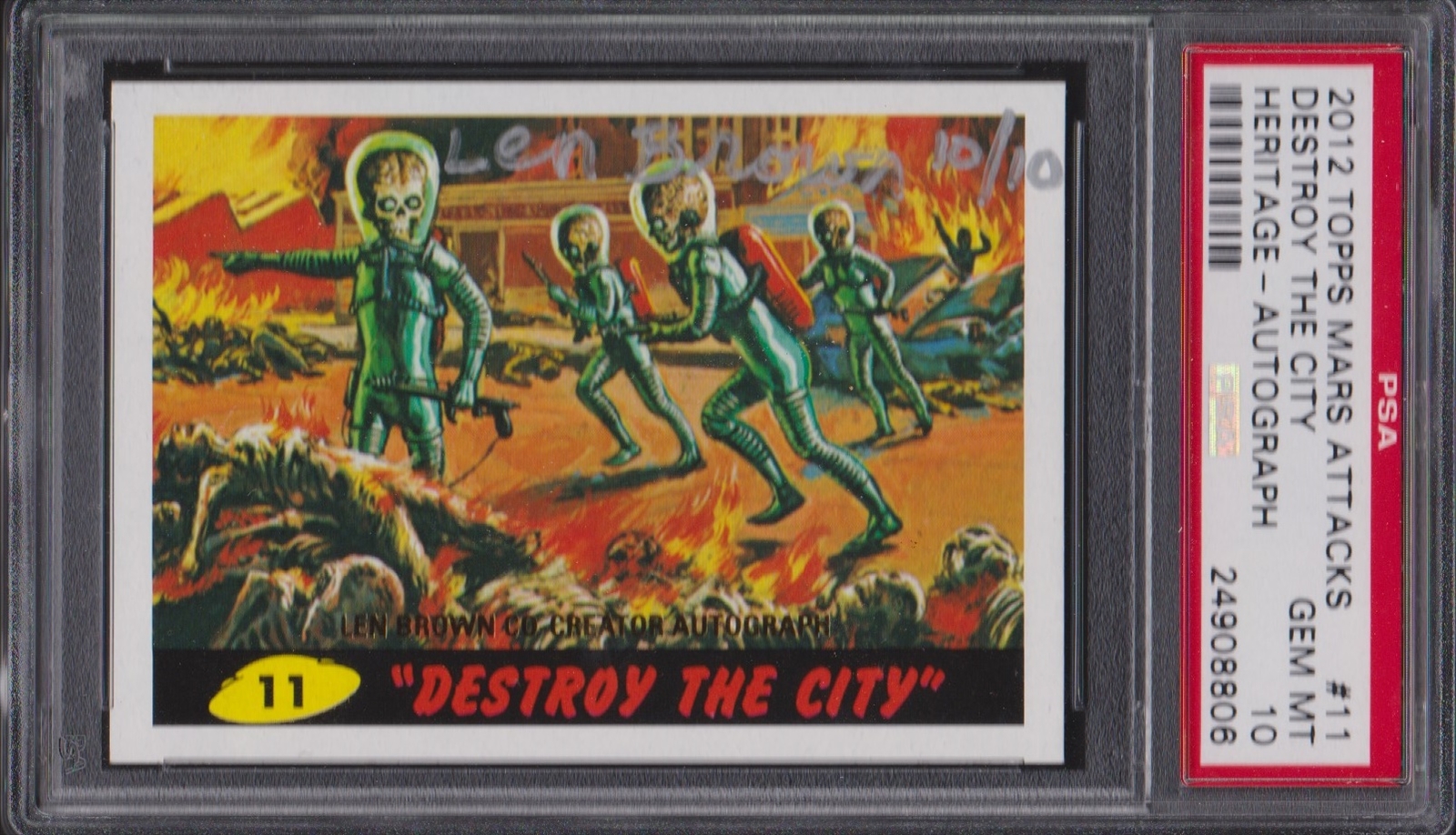Non-Sports - 2012 Topps Mars Attacks Heritage Len Brown Autographs